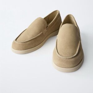 NWT Zara Split Suede Deck Shoes